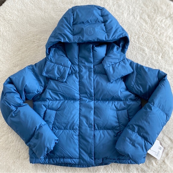 ❤️ Lululemon Wunder Puff Crop Jacket in Soft Denim Size 2 NWT - Picture 1 of 10